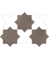 Carrelage Kasbah Star Mud 16,8x16,8 cm - panneau de carreaux