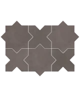 Carrelage Kasbah Star Mud 16,8x16,8 cm - détail du carreau