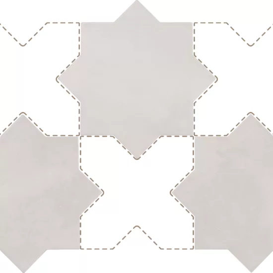 Carrelage Kasbah Star Smoke 16,8x16,8 cm - détail du carreau 2