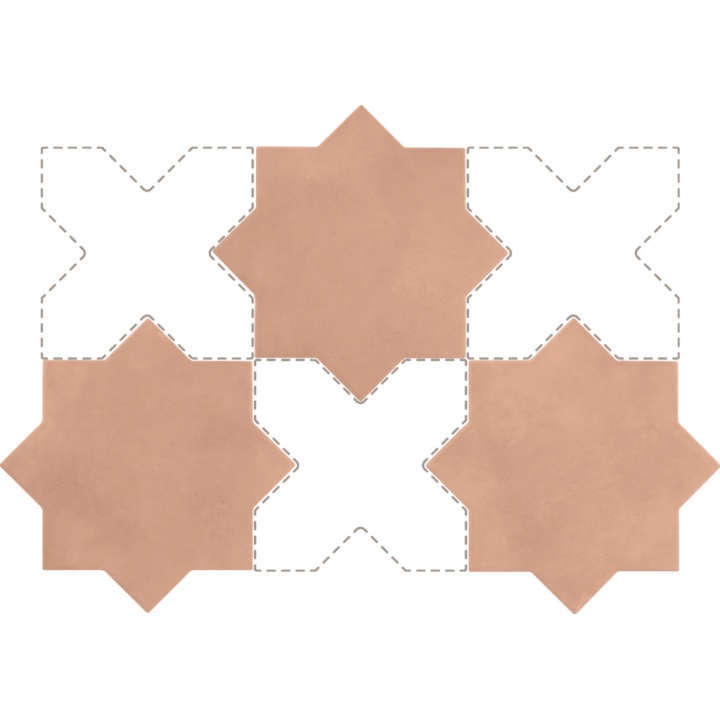 Kasbah Star Terracotta 16.8x16.8 cm - carrelage NAIS - image 2