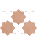 Carrelage Kasbah Star Terracotta 16,8x16,8 cm - détail du carreau 2