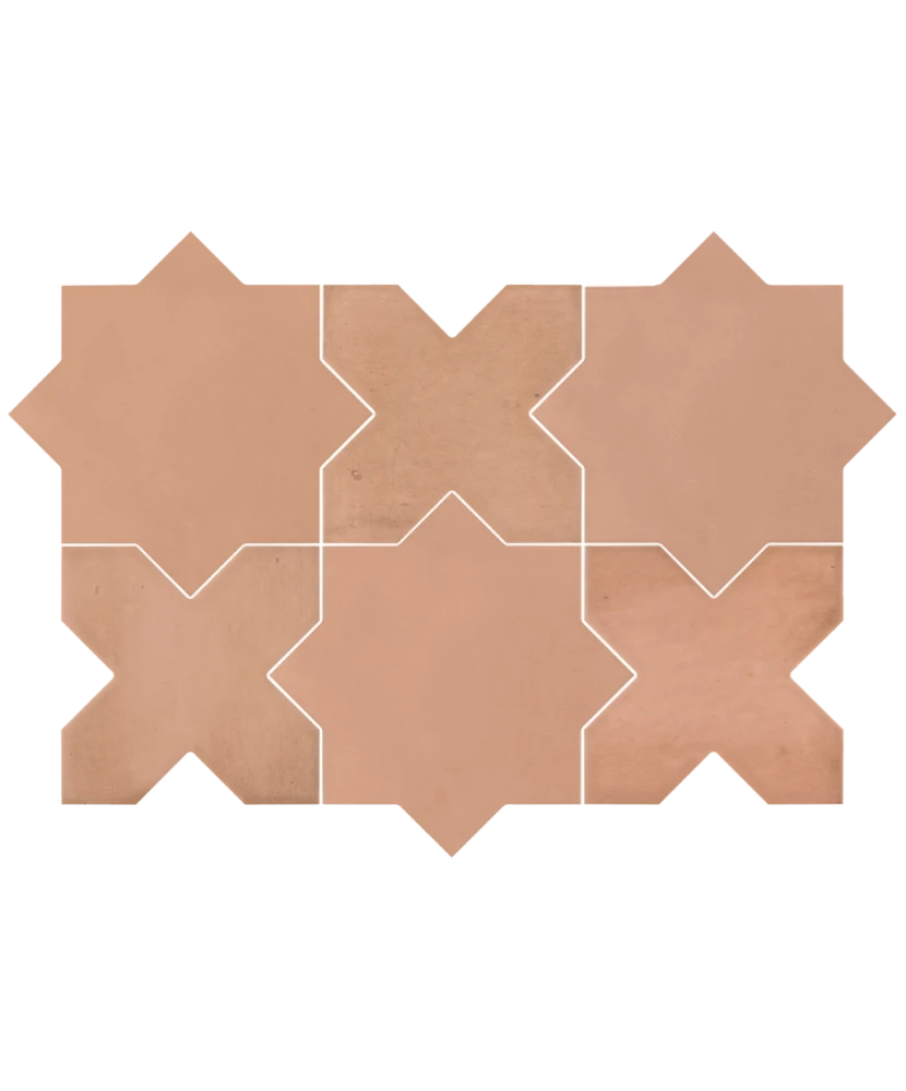 Carrelage Kasbah Star Terracotta 16,8x16,8 cm - détail du carreau 4