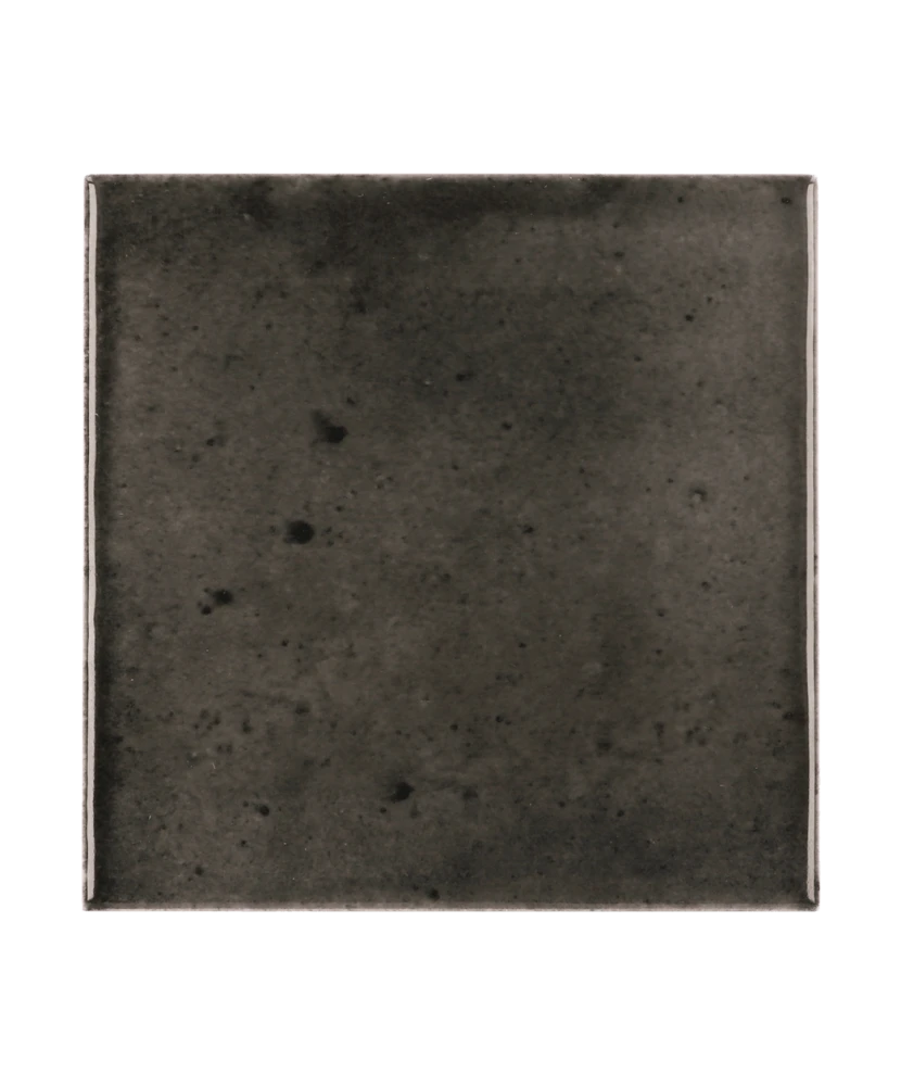 Carrelage Hanoi Black Ash 10x10 cm - vue de face du carreau