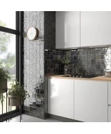Carrelage Hanoi Black Ash 10x10 cm - vue d’ambiance
