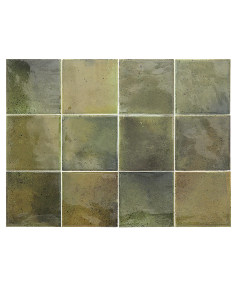 Carrelage Hanoi Wild Olive 10x10 cm - détail du carreau