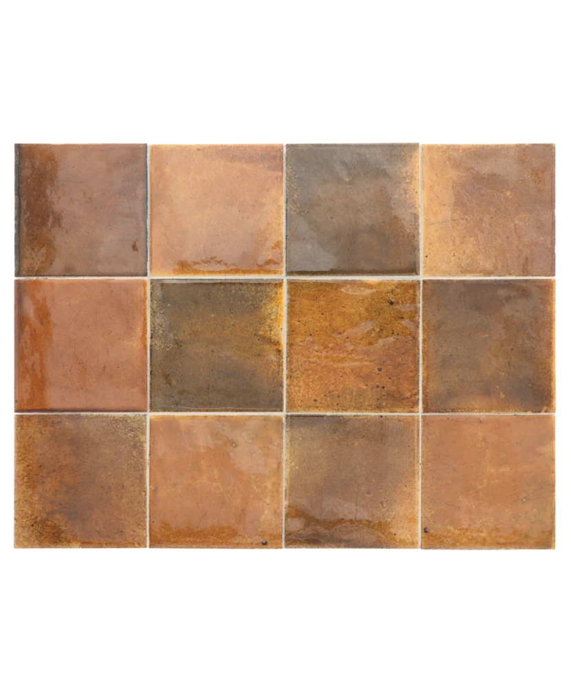 Carrelage Hanoi Burnt Red 10x10 cm - détail du carreau