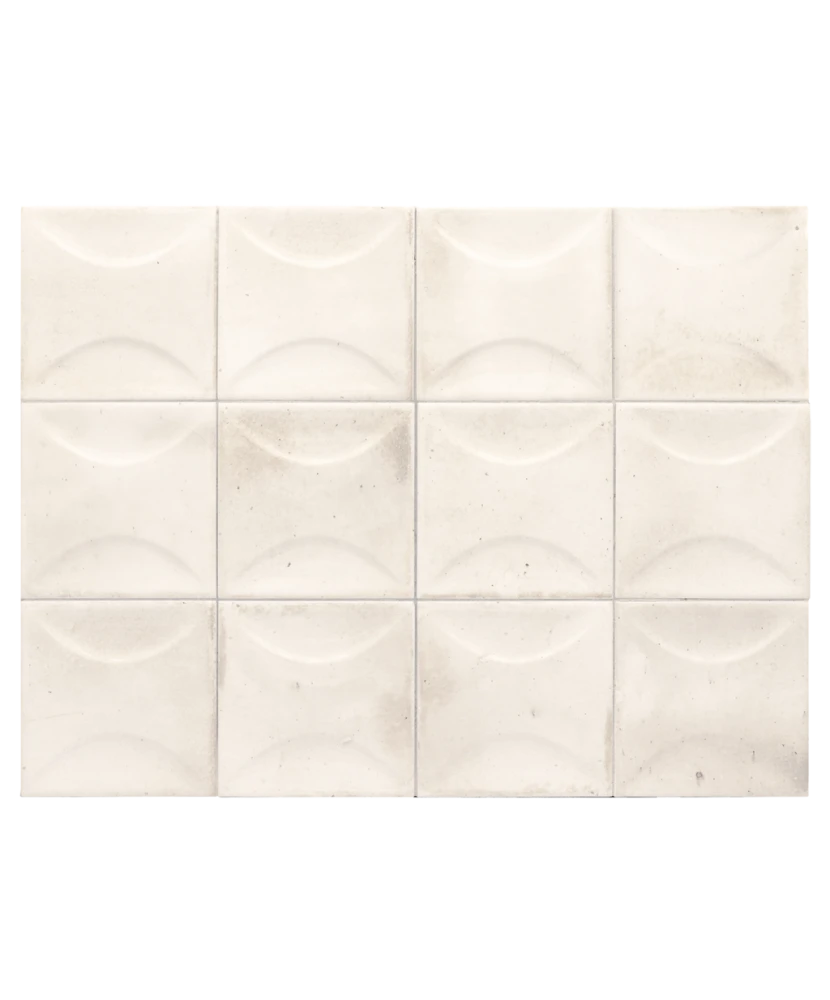 Carrelage Hanoi Arco White 10x10 cm - détail du carreau