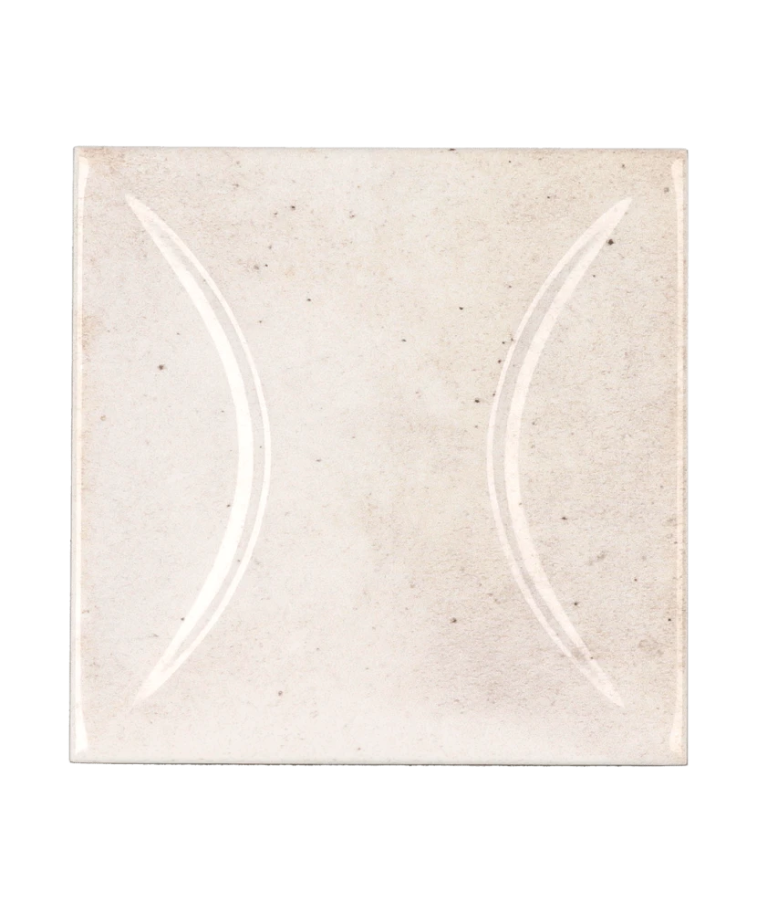 Carrelage Hanoi Arco White 10x10 cm - vue de face du carreau