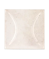 Carrelage Hanoi Arco White 10x10 cm - vue de face du carreau
