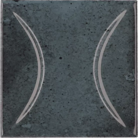 Carrelage Hanoi Arco Blue Night 10x10 cm - vue de face du carreau