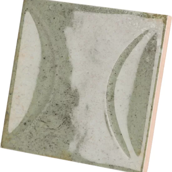Carrelage Hanoi Arco Celadon 10x10 cm - vue latérale du carreau