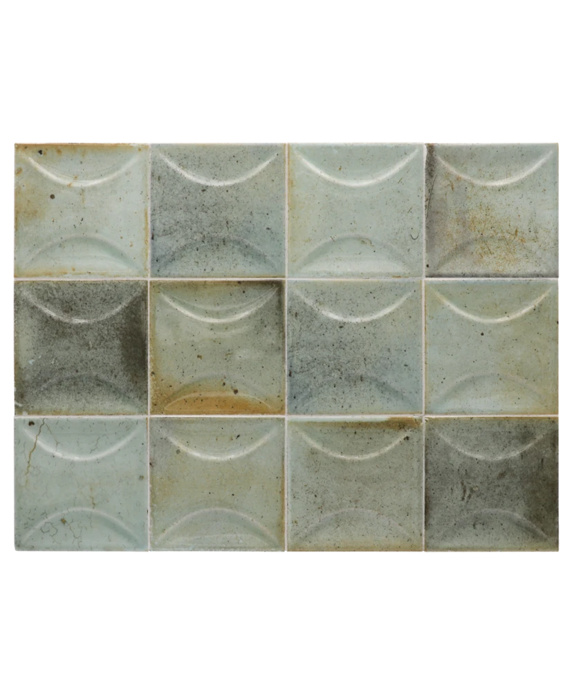 Carrelage Hanoi Arco Celadon 10x10 cm - détail du carreau
