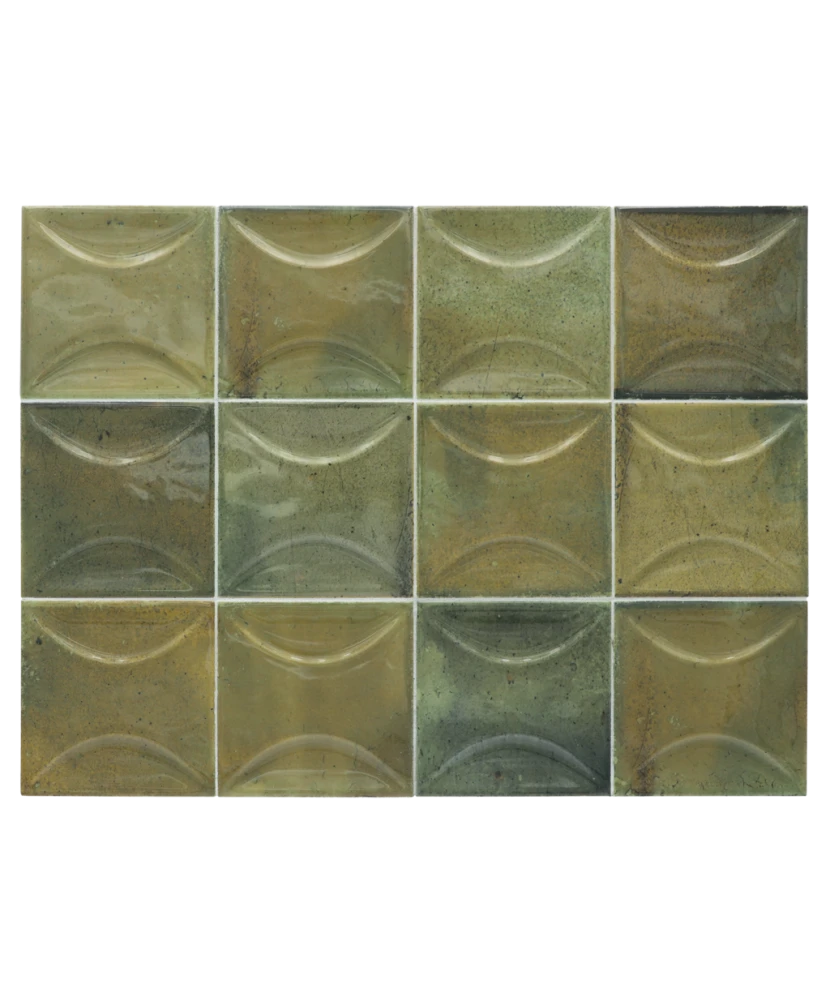 Carrelage Hanoi Arco Wild Olive 10x10 cm - détail du carreau 2