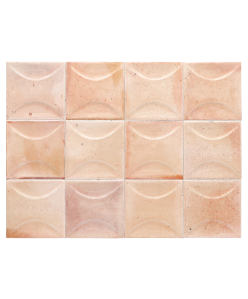 Carrelage Hanoi Arco Pink 10x10 cm - détail du carreau 2