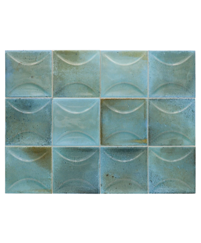 Carrelage Hanoi Arco Sky Blue 10x10 cm - détail du carreau