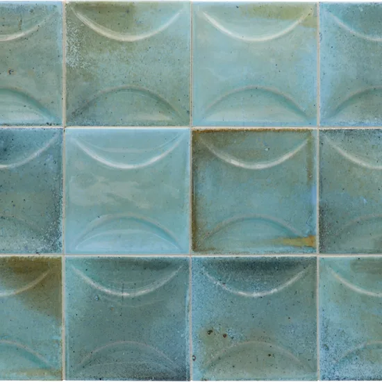 Carrelage Hanoi Arco Sky Blue 10x10 cm - détail du carreau