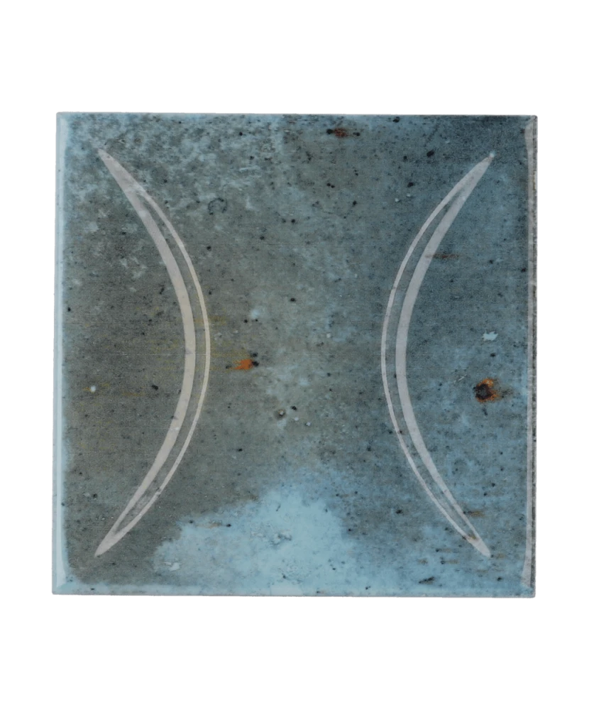 Carrelage Hanoi Arco Sky Blue 10x10 cm - vue de face du carreau