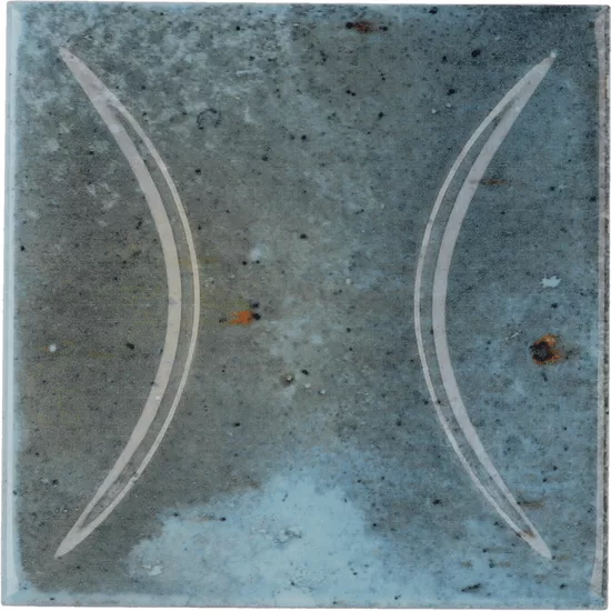 Carrelage Hanoi Arco Sky Blue 10x10 cm - vue de face du carreau