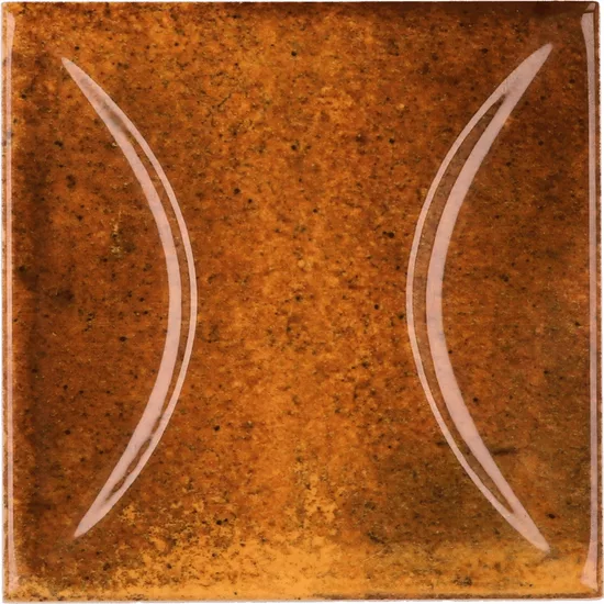 Carrelage Hanoi Arco Burnt Red 10x10 cm - vue de face du carreau