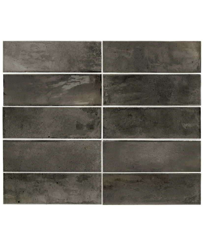 Carrelage Hanoi Black Ash 6,5x20 cm - détail du carreau