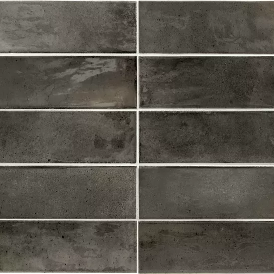 Carrelage Hanoi Black Ash 6,5x20 cm - détail du carreau