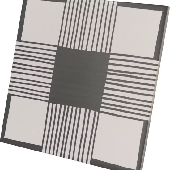 Carrelage Caprice Cloth B&W 20x20 cm - vue latérale du carreau