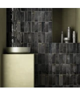Carrelage Hanoi Black Ash 6,5x20 cm - vue d’ambiance 2
