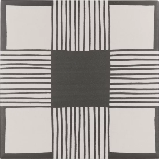 Carrelage Caprice Cloth B&W 20x20 cm - vue de face du carreau
