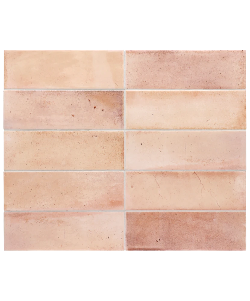 Carrelage Hanoi Pink 6,5x20 cm - détail du carreau 2