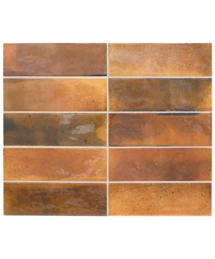 Carrelage Hanoi Burnt Red 6,5x20 cm - détail du carreau