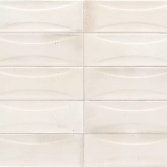 Carrelage Hanoi Arco White 6,5x20 cm - détail du carreau 2