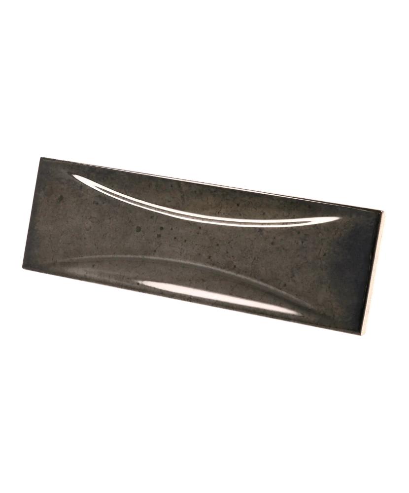 Carrelage Hanoi Arco Black Ash 6,5x20 cm - vue latérale du carreau