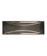 Carrelage Hanoi Arco Black Ash 6,5x20 cm - vue de face du carreau