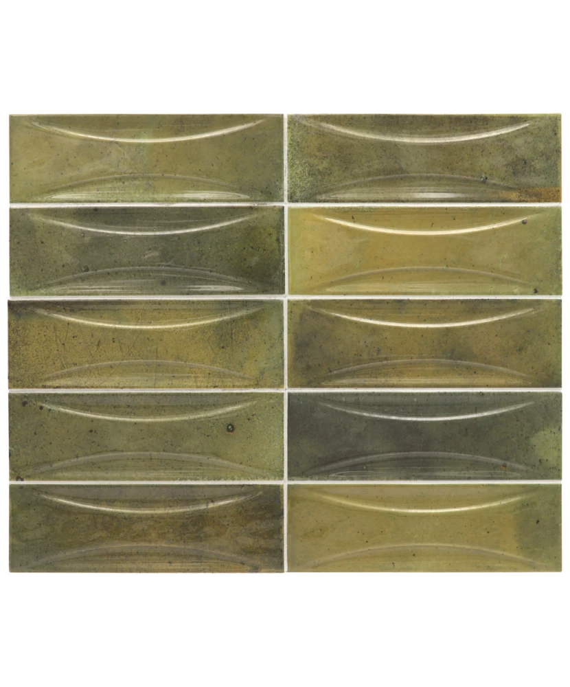 Carrelage Hanoi Arco Wild Olive 6,5x20 cm - détail du carreau