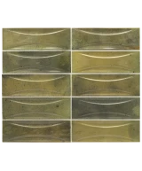 Carrelage Hanoi Arco Wild Olive 6,5x20 cm - détail du carreau