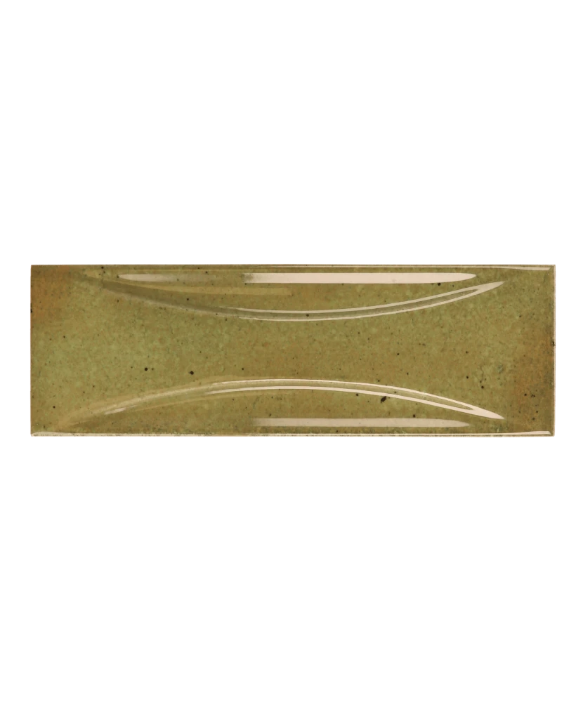 Carrelage Hanoi Arco Wild Olive 6,5x20 cm - vue de face du carreau