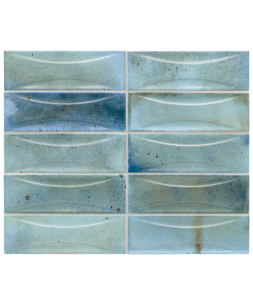 Carrelage Hanoi Arco Sky Blue 6,5x20 cm - détail du carreau