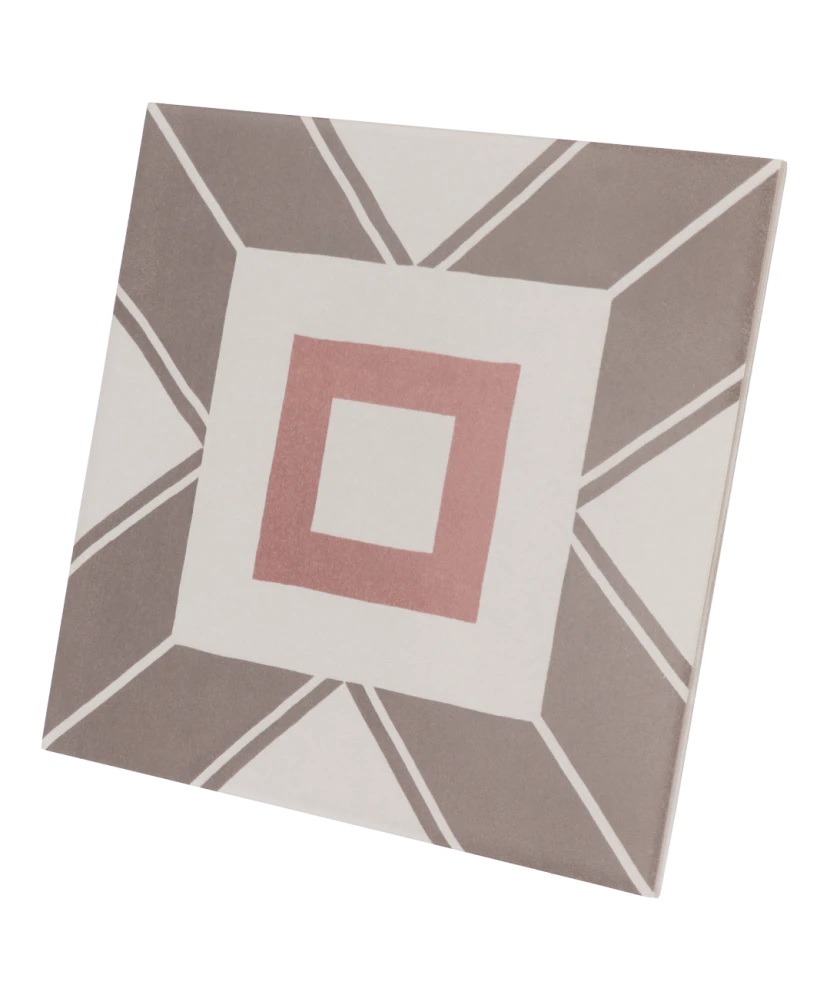 Carrelage Caprice Decal Colours 20x20 cm - vue latérale du carreau