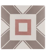 Carrelage Caprice Decal Colours 20x20 cm - vue de face du carreau