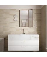Carrelage Wadi Beige 6x30 cm - posé en salle de bain
