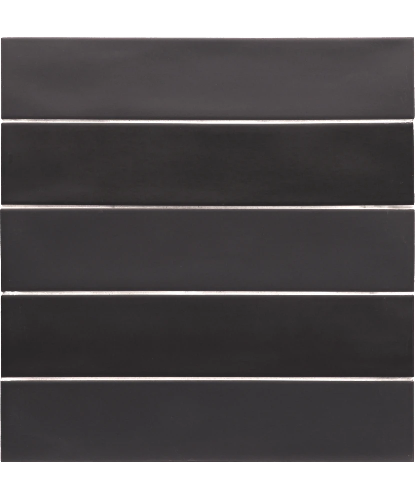 Carrelage Wadi Noir 6x30 cm - panneau de carreaux