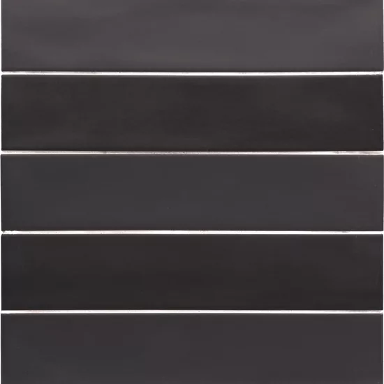Carrelage Wadi Noir 6x30 cm - panneau de carreaux