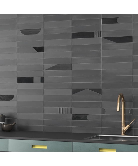 Wadi Decor Noir 6x30 cm - carrelage NAIS - image 4