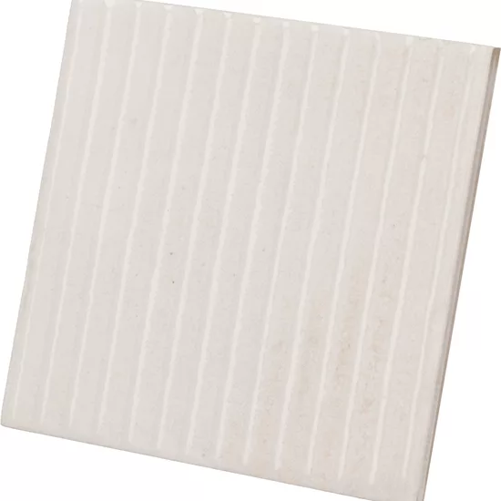 Carrelage Raku Line White 10x10 cm - vue latérale du carreau