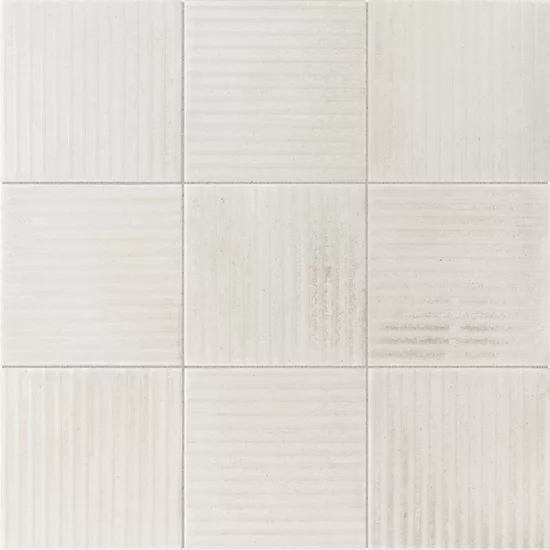Carrelage Raku Line White 10x10 cm - détail du carreau