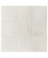 Carrelage Raku Line White 10x10 cm - détail du carreau