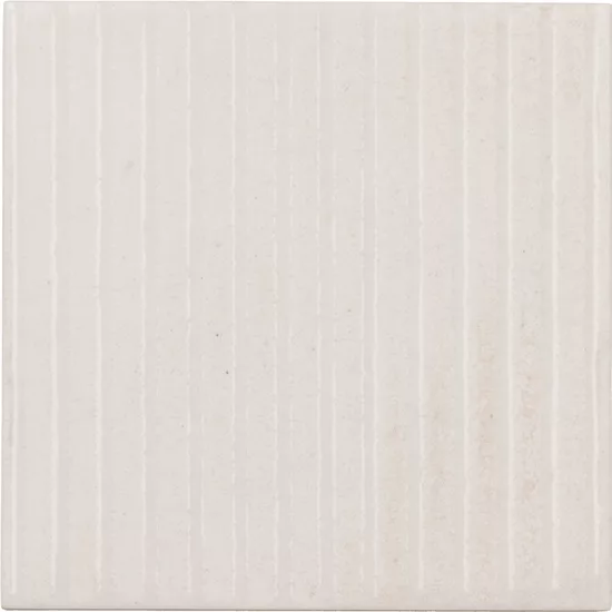 Carrelage Raku Line White 10x10 cm - vue de face du carreau