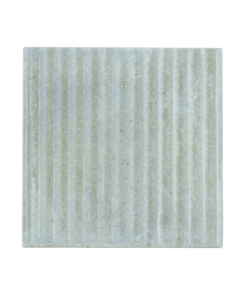 Carrelage Raku Line Sea 10x10 cm - vue de face du carreau