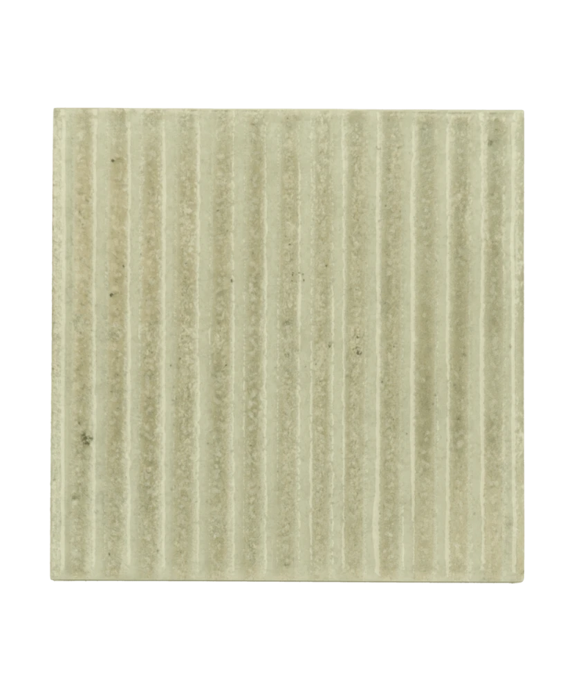 Carrelage Raku Line Sage 10x10 cm - vue de face du carreau