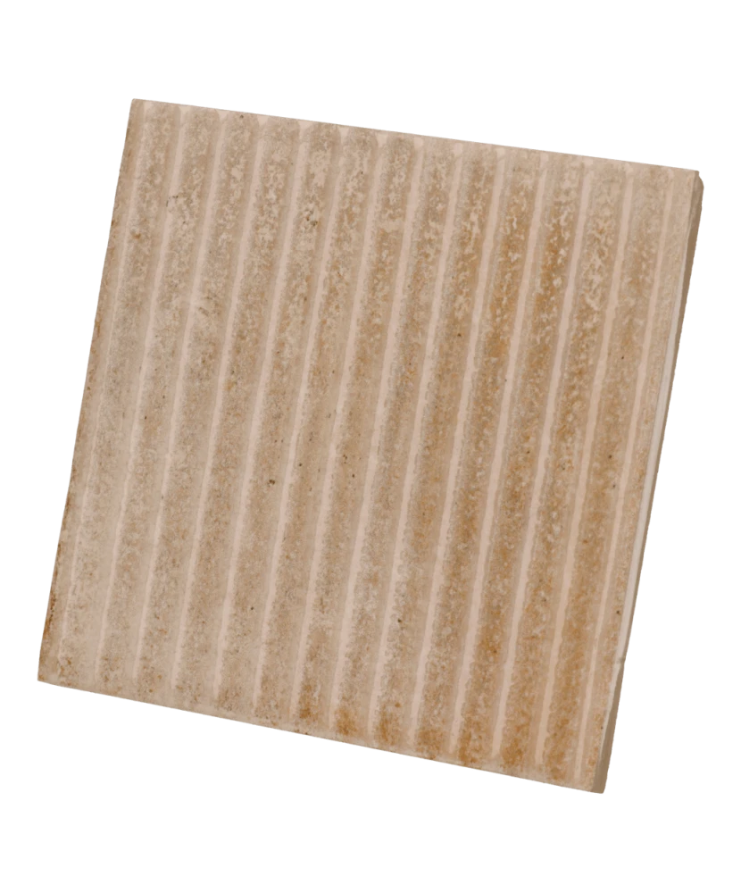 Carrelage Raku Line Sand 10x10 cm - vue latérale du carreau